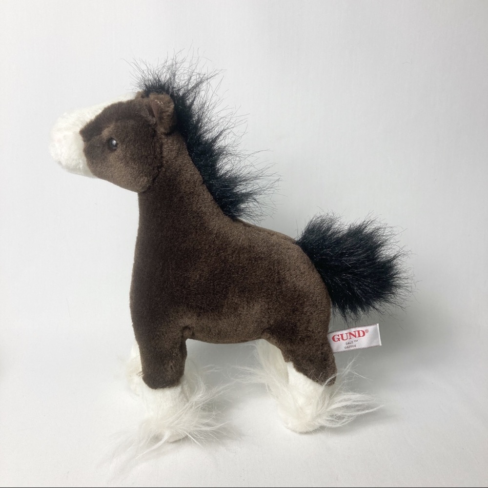 Gund “Dale” Clydesdale, Brown and White Horse, Pony, Plush Stuffed Animal .
